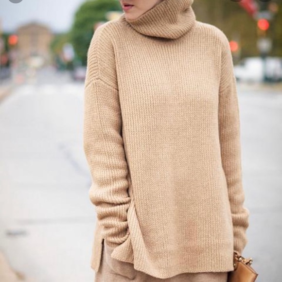 Calypso St. Barth Camel Turtleneck Sweater - Picture 2 of 11